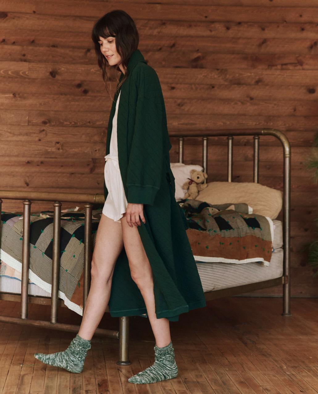 The Great. Sleep Robes | The Quilted Robe. Pine - Women