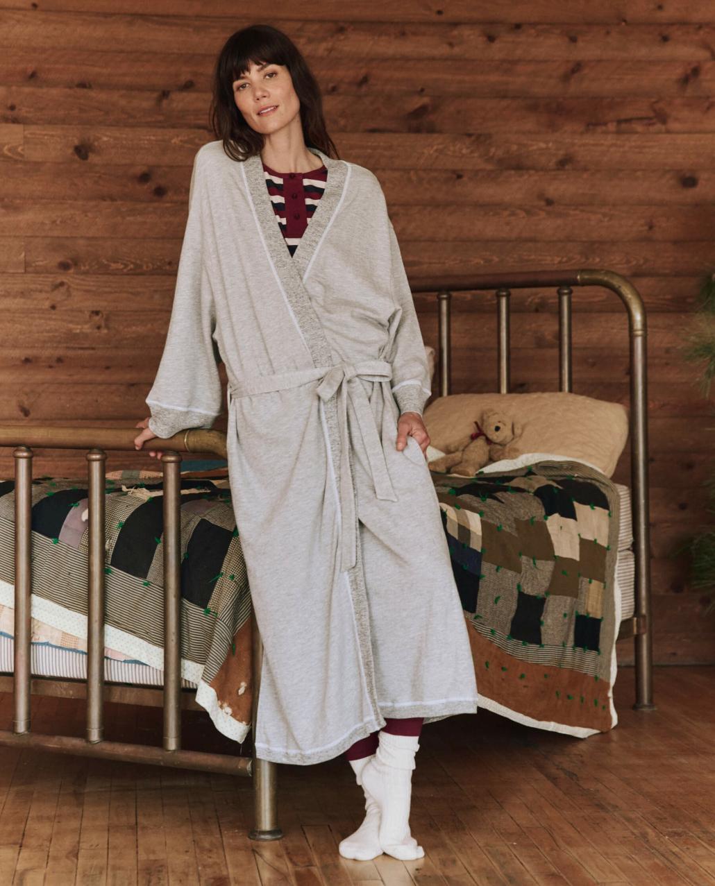 The Great. Sleep Robes | The Sweatshirt Robe. Heather Grey - Women
