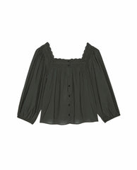 The Great. Sleep Tops | The Eyelet Button Sleep Top. Black - Women