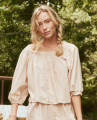 The Great. Sleep Tops | The Eyelet Button Sleep Top. Soft Rosette - Women