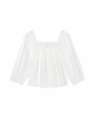 The Great. Sleep Tops | The Eyelet Button Sleep Top. True White - Women