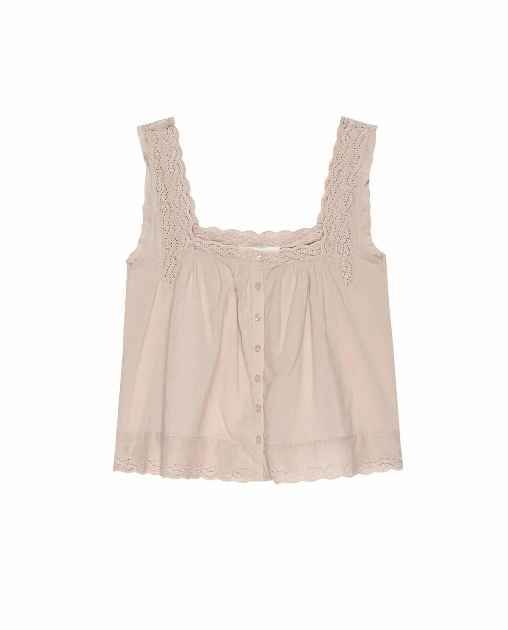 The Great. Sleep Tops | The Eyelet Tank. Soft Rosette - Women