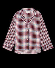 The Great. Sleep Tops | The Pajama Shirt. Bordeaux Plaid - Women