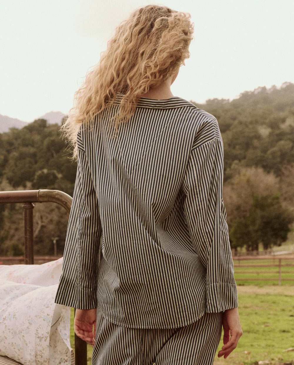 The Great. Sleep Tops | The Pajama Shirt. Horizon Stripe - Women