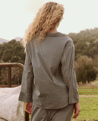 The Great. Sleep Tops | The Pajama Shirt. Horizon Stripe - Women