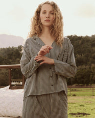 The Great. Sleep Tops | The Pajama Shirt. Horizon Stripe - Women