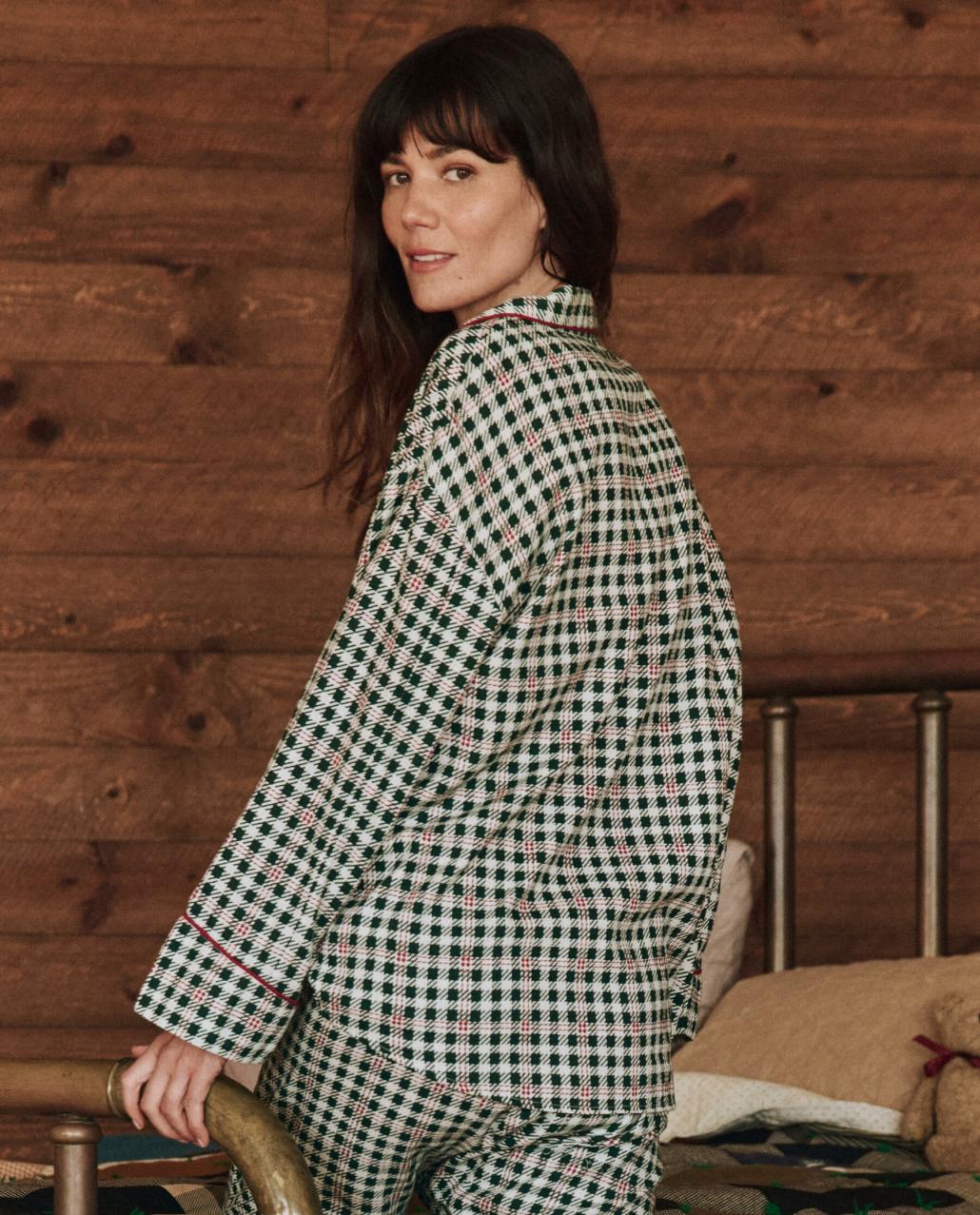 The Great. Sleep Tops | The Pajama Shirt. Winter Pine Plaid - Women