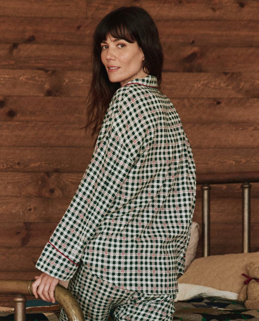 The Great. Sleep Tops | The Pajama Shirt. Winter Pine Plaid - Women