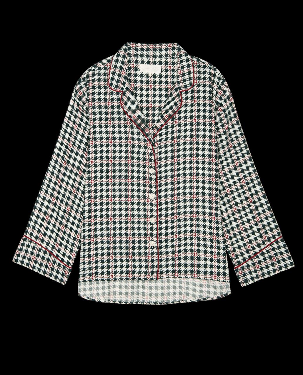The Great. Sleep Tops | The Pajama Shirt. Winter Pine Plaid - Women