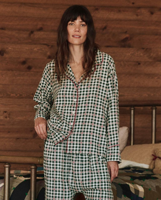 The Great. Sleep Tops | The Pajama Shirt. Winter Pine Plaid - Women