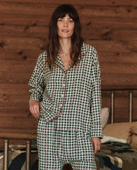 The Great. Sleep Tops | The Pajama Shirt. Winter Pine Plaid - Women