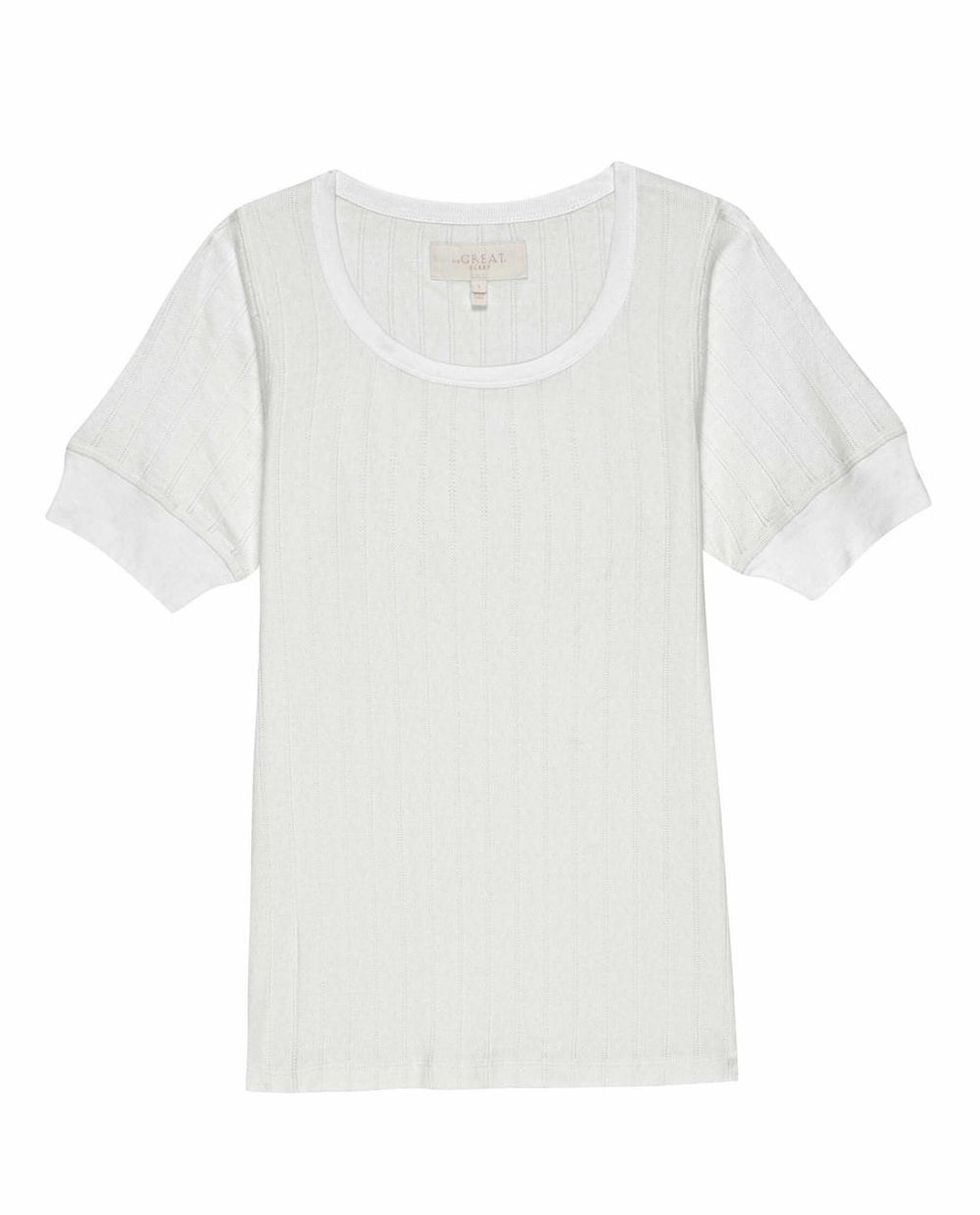 The Great. Sleep Tops | The Pointelle Ballet Tee. White - Women
