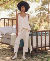The Great. Sleep Tops | The Sleep Cami Tank. Washed White - Women
