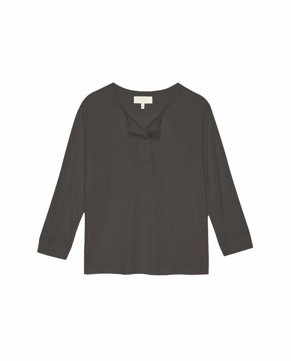 The Great. Sleep Tops | The Sleep Henley. Washed Black - Women