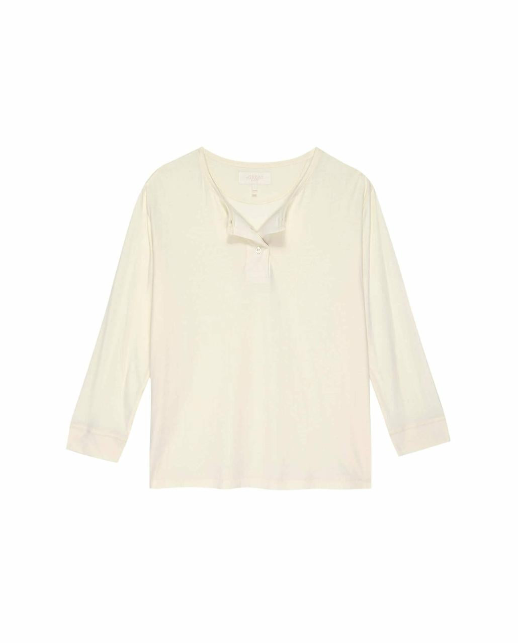 The Great. Sleep Tops | The Sleep Henley. Washed White - Women