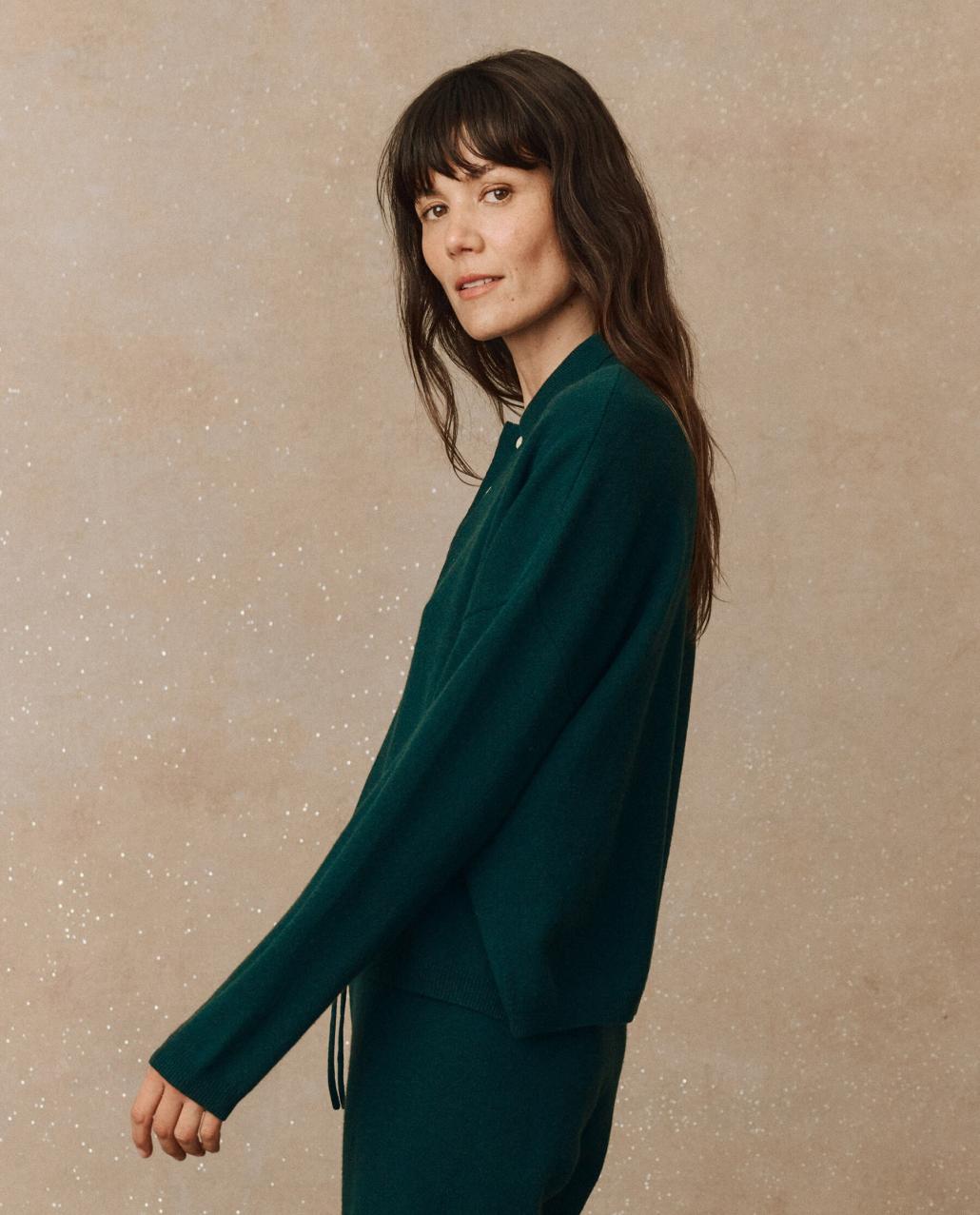 The Great. Sweaters | The Cashmere Polo Sweater. Alpine - Women