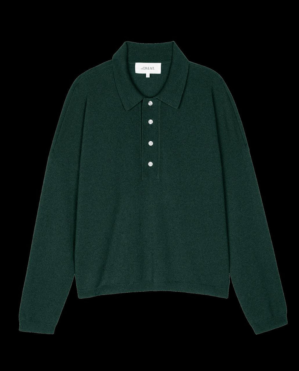 The Great. Sweaters | The Cashmere Polo Sweater. Alpine - Women