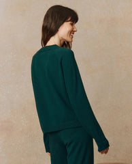 The Great. Sweaters | The Cashmere Varsity Cardigan. Alpine - Women