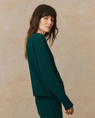 The Great. Sweaters | The Cashmere Varsity Cardigan. Alpine - Women