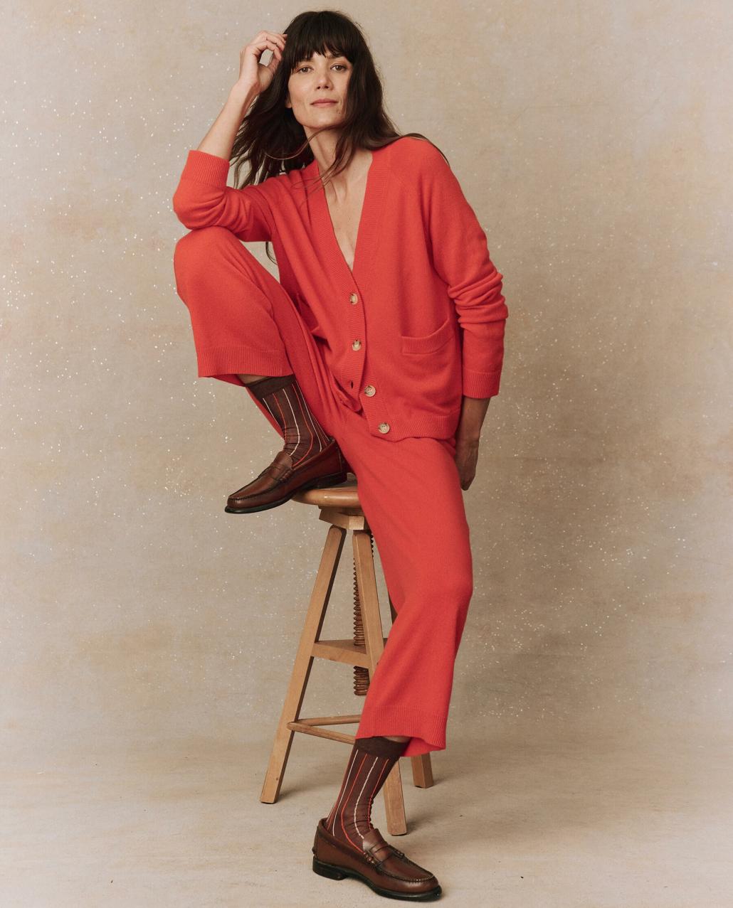 The Great. Sweaters | The Cashmere Varsity Cardigan. Ember - Women