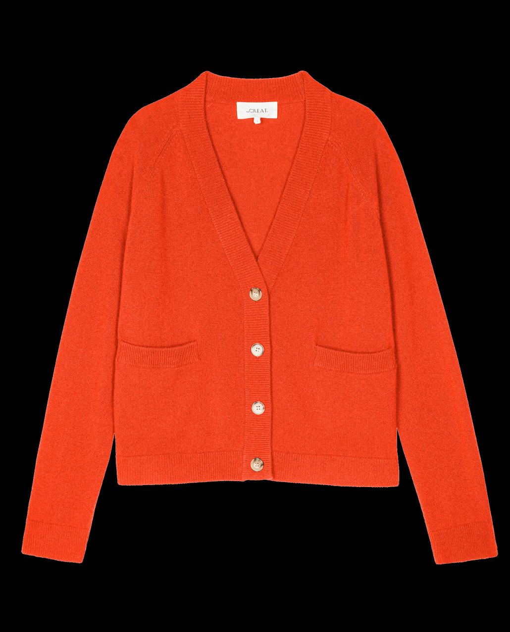 The Great. Sweaters | The Cashmere Varsity Cardigan. Ember - Women