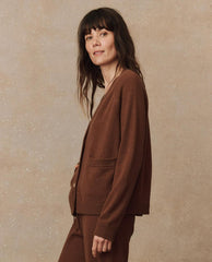 The Great. Sweaters | The Cashmere Varsity Cardigan. Santal - Women