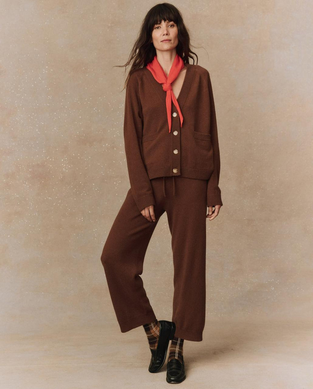 The Great. Sweaters | The Cashmere Varsity Cardigan. Santal - Women