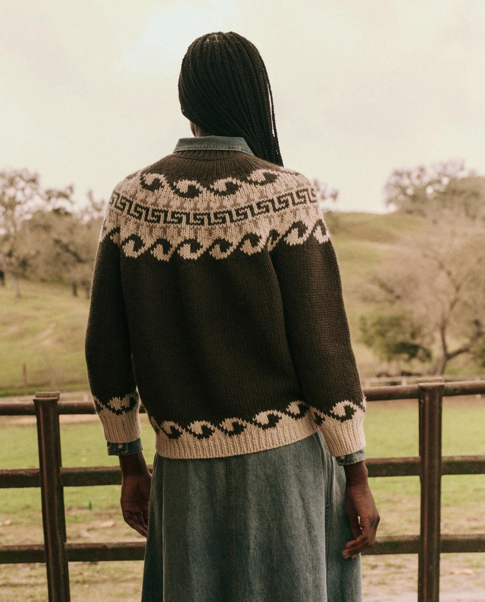 The Great. Sweaters | The Greek Key Pullover. Driftwood - Women