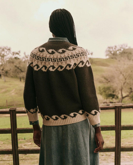 The Great. Sweaters | The Greek Key Pullover. Driftwood - Women