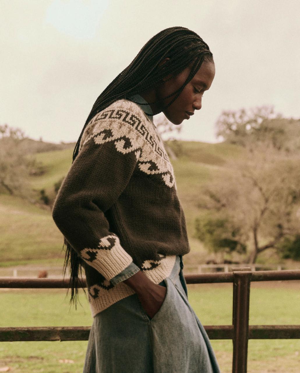 The Great. Sweaters | The Greek Key Pullover. Driftwood - Women