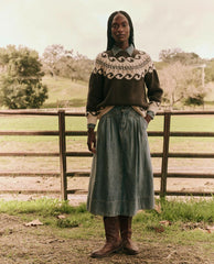 The Great. Sweaters | The Greek Key Pullover. Driftwood - Women