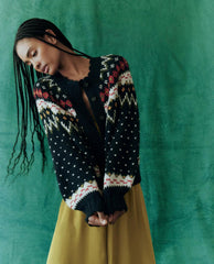 The Great. Sweaters | The Ice Rink Cardigan. Festive Fair Isle - Women