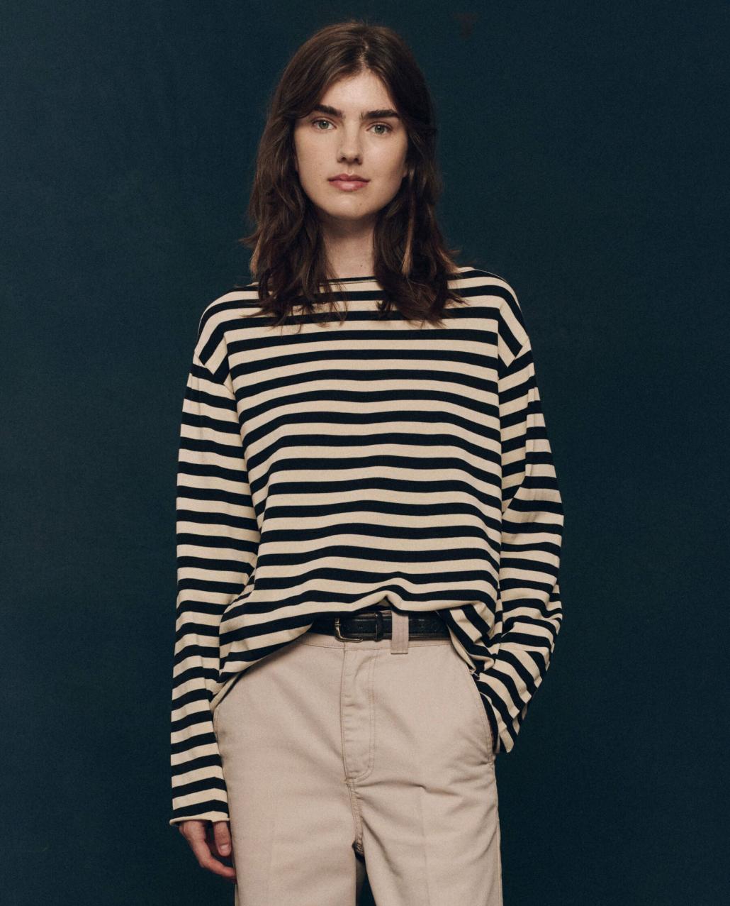 The Great. Sweaters | The Sailor Sweater. Black Stripe - Women