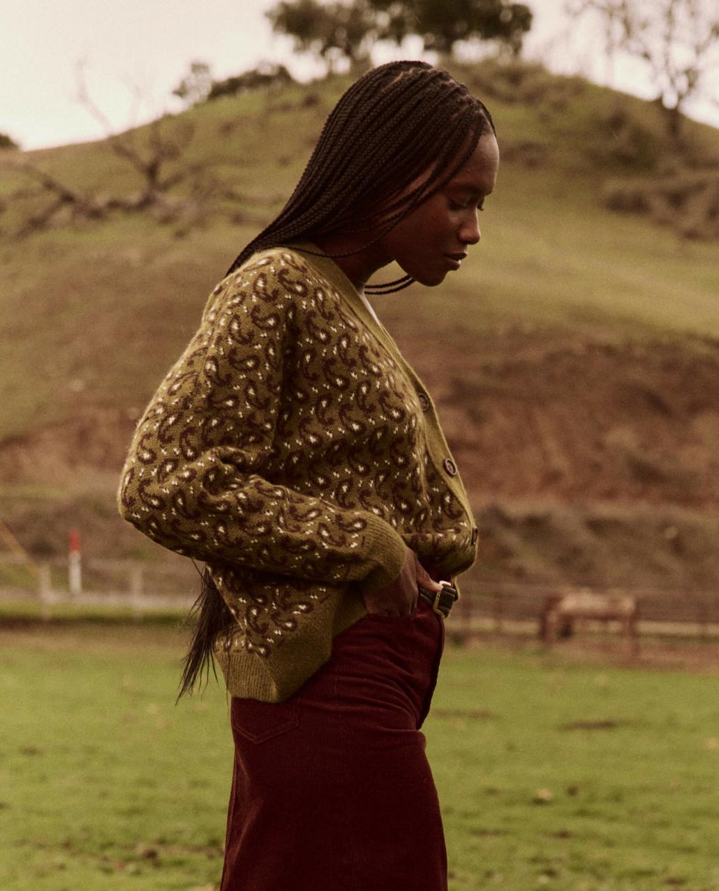 The Great. Sweaters | The Slouch Cardigan. Army Paisley - Women