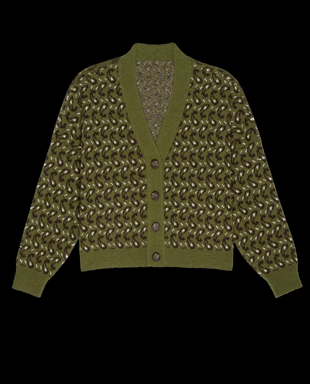 The Great. Sweaters | The Slouch Cardigan. Army Paisley - Women