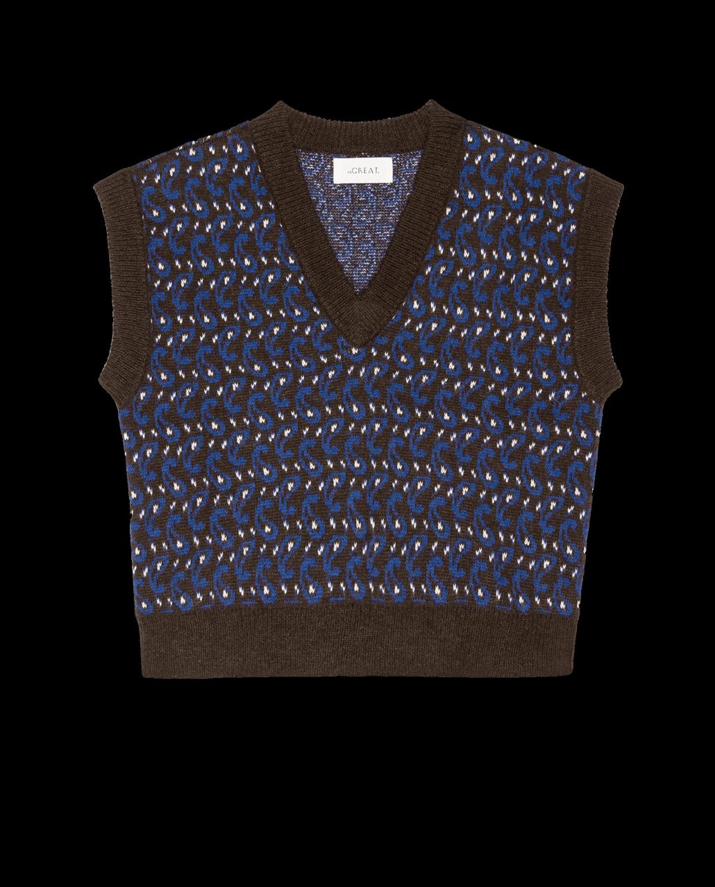 The Great. Sweaters | The Sweater Vest. Driftwood Paisley - Women