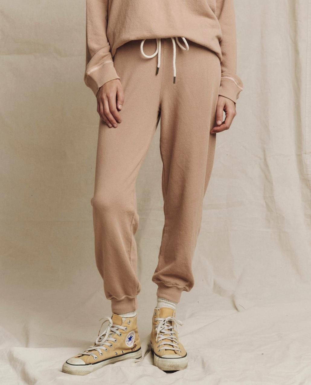 The Great. Sweatpants | The Cropped Sweatpant. Solid Biscotti - Women