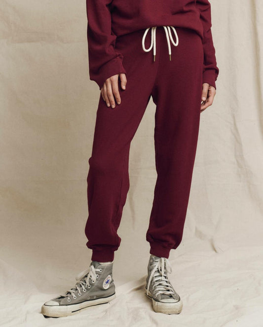 The Great. Sweatpants | The Cropped Sweatpant. Solid Plum - Women
