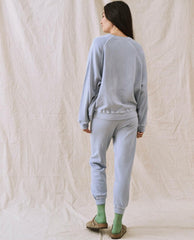 The Great. Sweatpants | The Cropped Sweatpant. Solid Whisper Blue - Women
