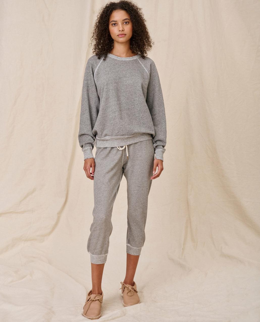 The Great. Sweatpants | The Cropped Sweatpant. Varsity Grey - Women