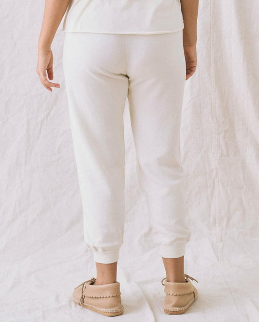 The Great. Sweatpants | The Cropped Sweatpant. Washed White - Women