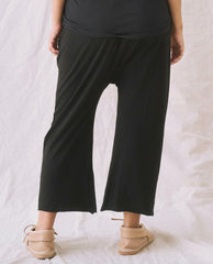 The Great. Sweatpants | The Jersey Crop. Almost Black - Women