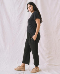 The Great. Sweatpants | The Jersey Crop. Almost Black - Women