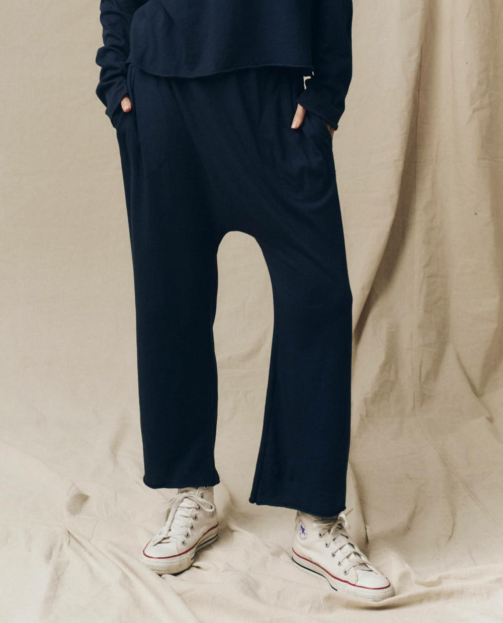 The Great. Sweatpants | The Jersey Crop. True Navy - Women
