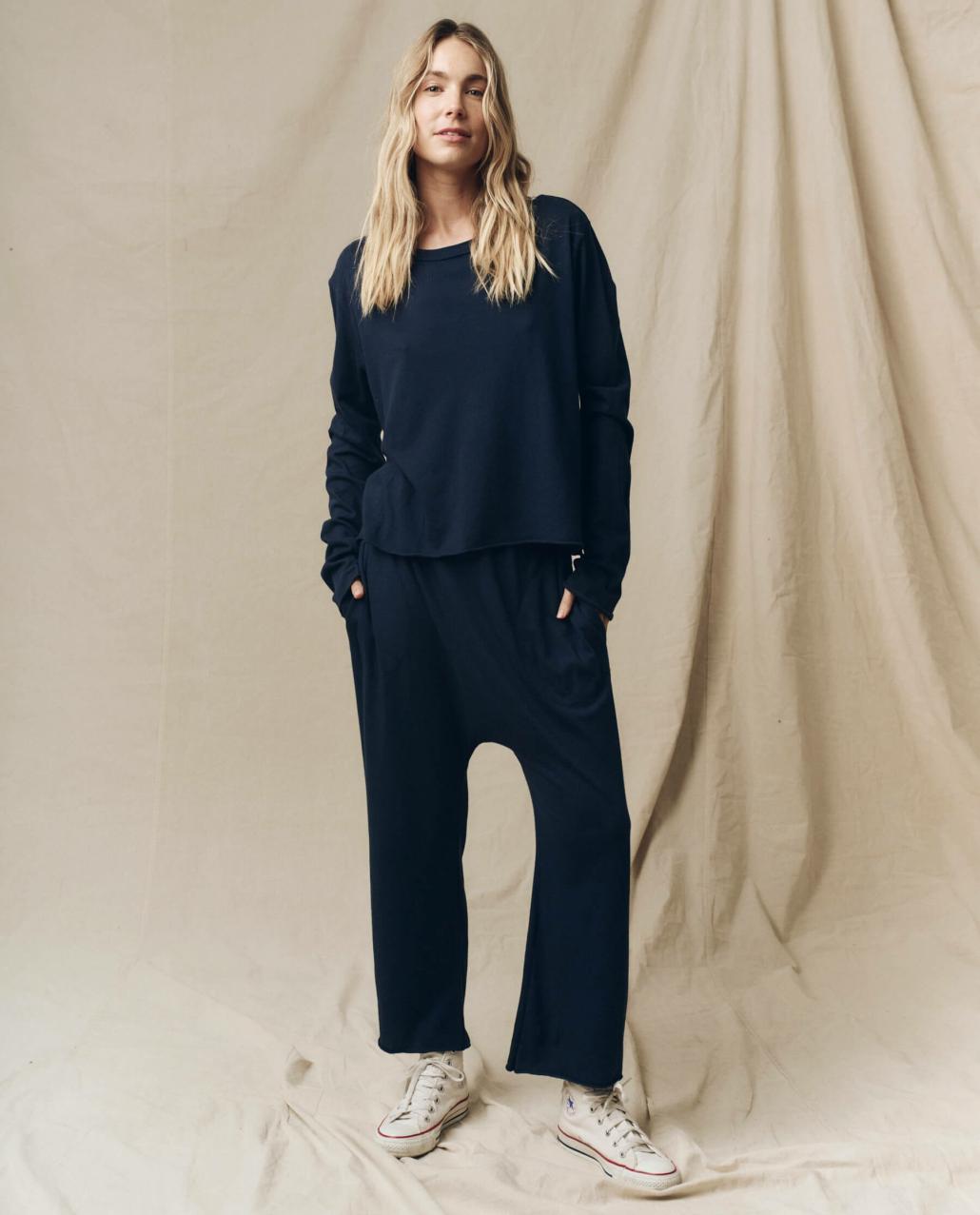 The Great. Sweatpants | The Jersey Crop. True Navy - Women