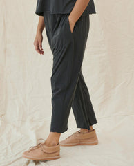 The Great. Sweatpants | The Jersey Crop. Washed Black - Women