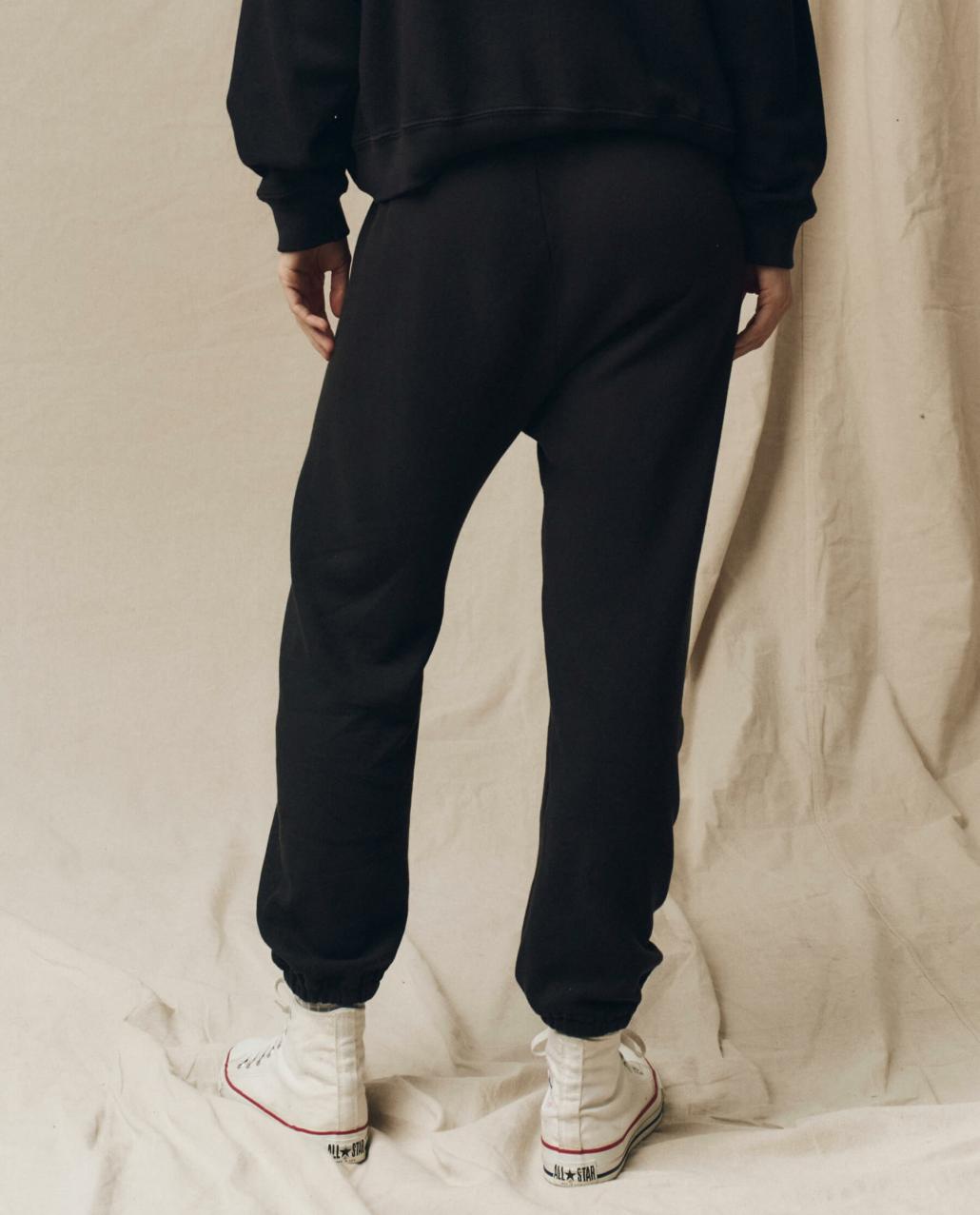 The Great. Sweatpants | The Stadium Sweatpant. Solid Almost Black - Women