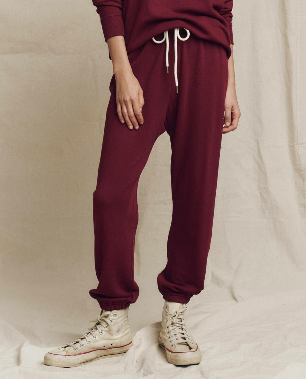 The Great. Sweatpants | The Stadium Sweatpant. Solid Plum - Women
