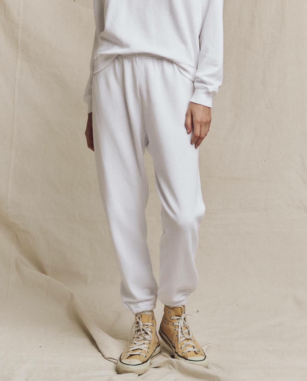 The Great. Sweatpants | The Stadium Sweatpant. Solid True White - Women