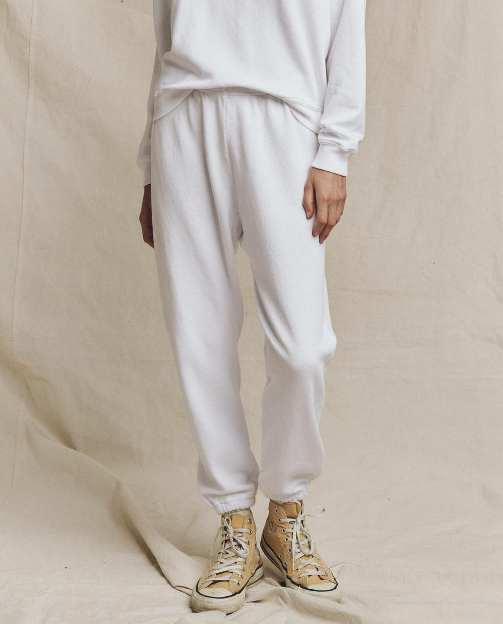 The Great. Sweatpants | The Stadium Sweatpant. Solid True White - Women